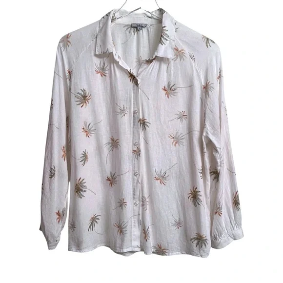 Rails White Floral Button Down Shirt - Picture 2 of 5